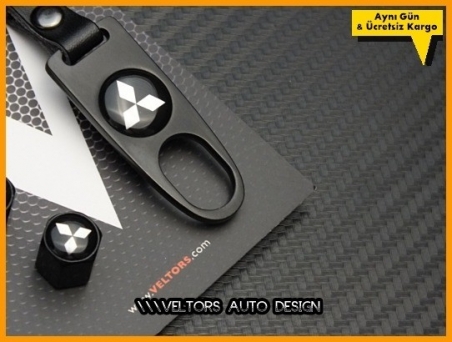 Mitsubishi Logo Amblem Anahtarlık Sibop Kapak Seti
