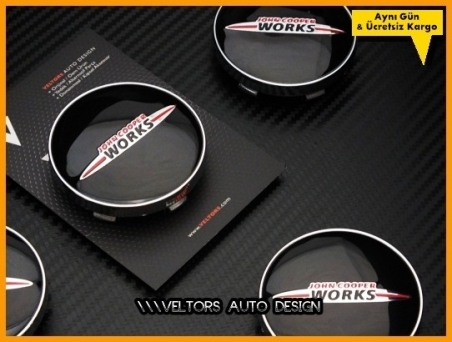 Mini John Cooper Works Logo Amblem Jant Göbeği Göbek Kapak Seti