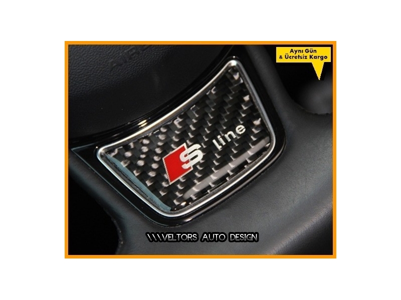 Audi Carbon S Line Direksiyon Logo Amblem Audi Carbon S Line Direksiyon Logo Amblem