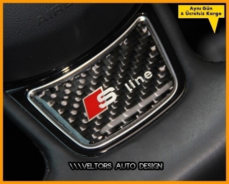 Audi Carbon S Line Direksiyon Logo Amblem
