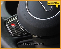 Audi Carbon S Line Direksiyon Logo Amblem Audi Carbon S Line Direksiyon Logo Amblem