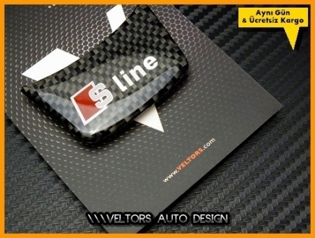 Audi Carbon S Line Direksiyon Logo Amblem