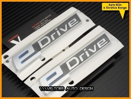 BMW eDrive Yan Logo Amblem Seti