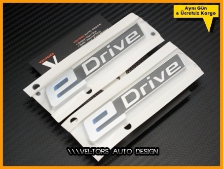 BMW eDrive Yan Logo Amblem Seti