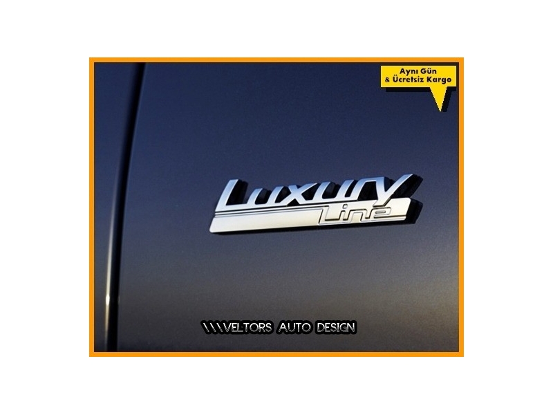 BMW Yan Luxury Line Çamurluk Logo Amblem Seti
