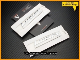 BMW Yan Luxury Line Çamurluk Logo Amblem Seti