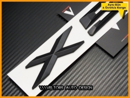 BMW X5 Black / Siyah Bagaj Yazı Logo Amblem