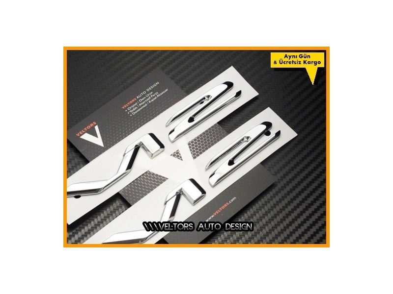 Mercedes V12 Yan Logo Amblem Seti