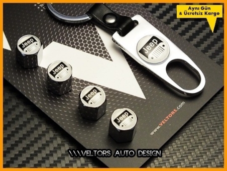 Jeep Logo Amblem Anahtarlık Sibop Kapak Seti