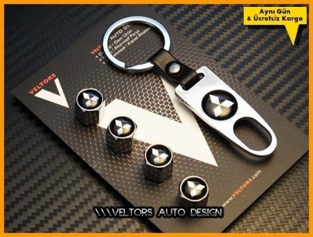 Mitsubishi Logo Amblem Anahtarlık Sibop Kapak Seti