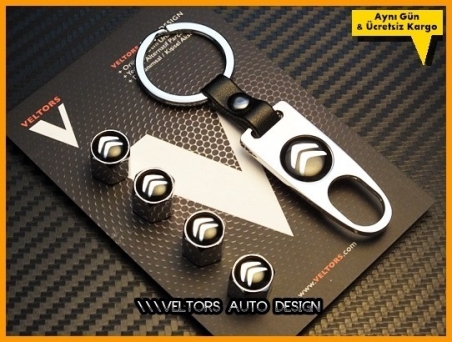 Citroen Logo Amblem Anahtarlık Sibop Kapak Seti