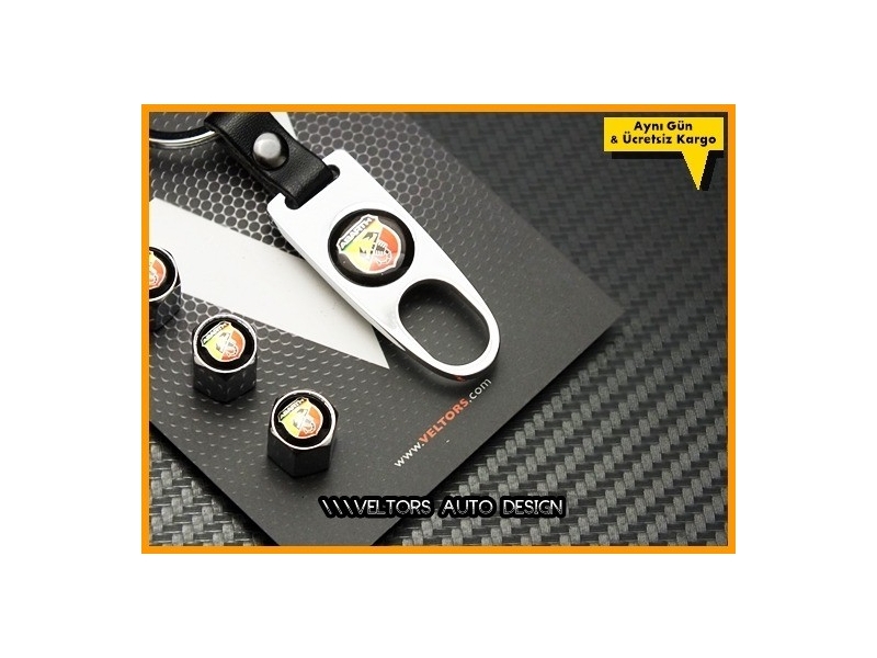 Fiat Abarth Logo Amblem Anahtarlık Sibop Kapak Seti