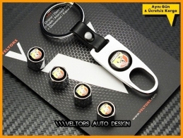 Fiat Abarth Logo Amblem Anahtarlık Sibop Kapak Seti