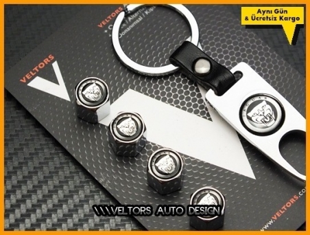 Jaguar Logo Amblem Anahtarlık Sibop Kapak Seti
