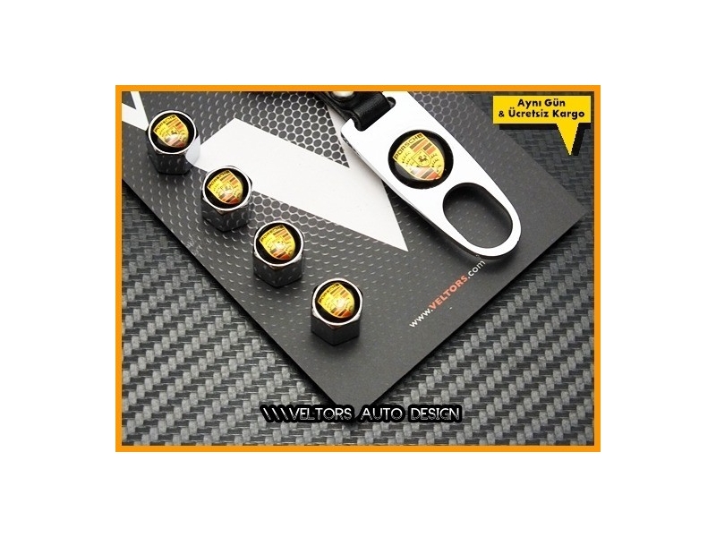 Porsche Logo Amblem Anahtarlık Sibop Kapak Seti