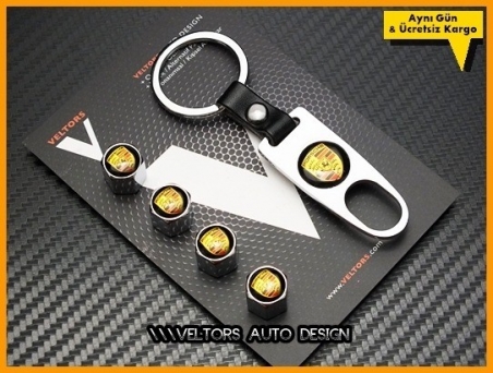 Porsche Logo Amblem Anahtarlık Sibop Kapak Seti