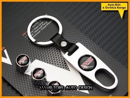 Mitsubishi Logo RS Amblem Anahtarlık Sibop Kapak Seti