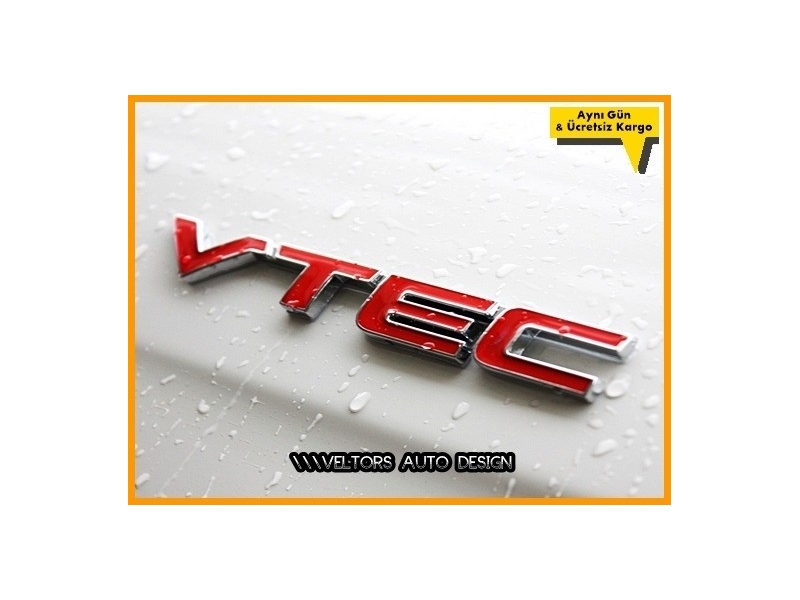 Honda V TEC Araç Yazı VTEC Logo Amblem Honda V TEC Araç Yazı VTEC Logo Amblem