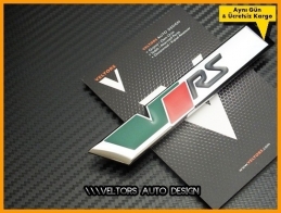 Skoda VRS RS Bagaj Yazı Logo Amblem