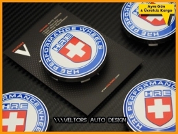 HRE Logo Amblem Jant Göbeği Göbek Kapak Seti