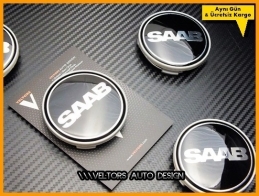 Saab Logo Amblem Orjinal Jant Göbek Kapak Seti