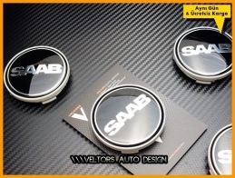 Saab Logo Amblem Orjinal Jant Göbek Kapak Seti