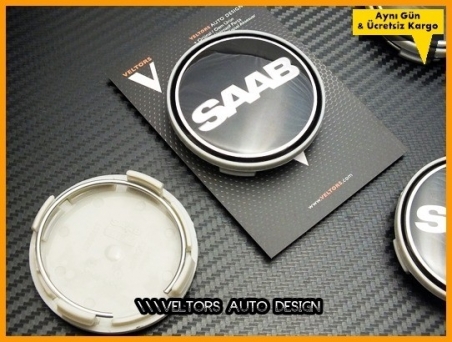 Saab Logo Amblem Orjinal Jant Göbek Kapak Seti