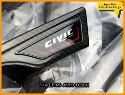 Honda Civic FC5 Logo Amblem İç Dış Karbon Araç Kapı Kol Seti Honda Civic FC5 Logo Amblem İç Dış Karbon Araç Kapı Kol Seti
