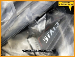 Honda Civic FC5 Logo Amblem İç Dış Karbon Araç Kapı Kol Seti Honda Civic FC5 Logo Amblem İç Dış Karbon Araç Kapı Kol Seti