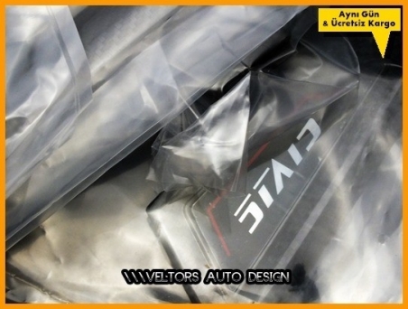 Honda Civic FC5 Logo Amblem İç Dış Karbon Araç Kapı Kol Seti