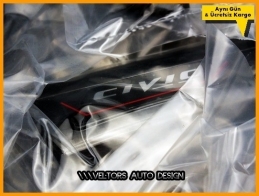Honda Civic FC5 Logo Amblem İç Dış Karbon Araç Kapı Kol Seti Honda Civic FC5 Logo Amblem İç Dış Karbon Araç Kapı Kol Seti