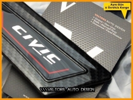 Honda Civic FC5 Logo Amblem İç Dış Karbon Araç Kapı Kol Seti Honda Civic FC5 Logo Amblem İç Dış Karbon Araç Kapı Kol Seti