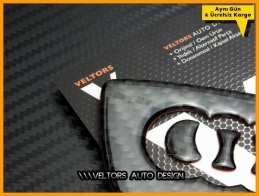 Audi Carbon / Karbon Airbag Direksiyon Logo Amblem Kaplama Seti