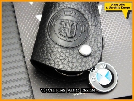 BMW Alpina Logo Amblem Deri Anahtarlık