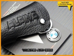 BMW Alpina Logo Amblem Deri Anahtarlık BMW Alpina Logo Amblem Deri Anahtarlık