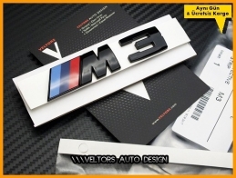 BMW 3 Serisi Orijnal Piano Black M3 Bagaj Yazı Logo Amblem