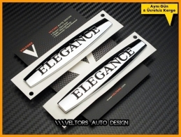 Mercedes Orijnal Elegance Yan Logo Amblem Seti