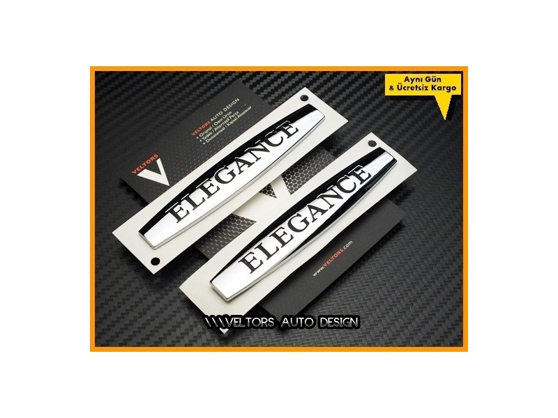 Mercedes Orijnal Elegance Yan Logo Amblem Seti
