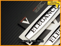 Mercedes Orijnal Elegance Yan Logo Amblem Seti