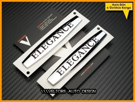 Mercedes Orijnal Elegance Yan Logo Amblem Seti