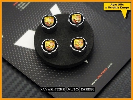 Porsche Logo Amblem Araç Sibop Kapak Seti