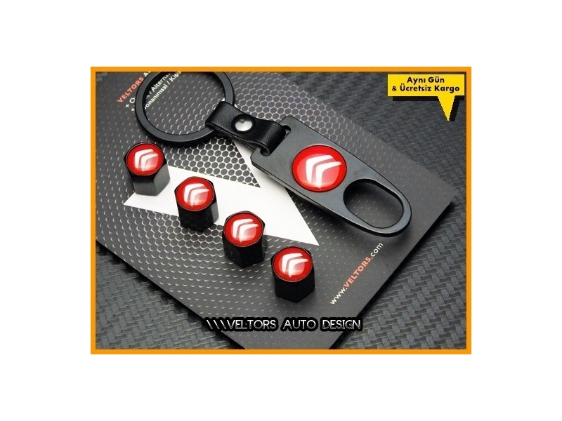 Citroen Logo Amblem Anahtarlık Sibop Kapak Seti