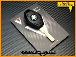 BMW Gerçek Deri BMW Logo Amblem Anahtarlık