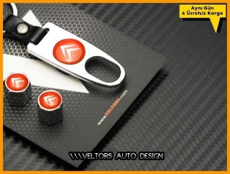 Citroen Logo Amblem Anahtarlık Sibop Kapak Seti