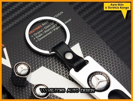 Mercedes Logo Amblem Anahtarlık Sibop Kapak Seti