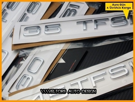 Audi 30 35 40 45 50 TFSI Bagaj Yazı Logo Amblem