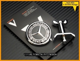 Mercedes Siyah Kaput Yıldız Logo Amblem Mercedes Siyah Kaput Yıldız Logo Amblem