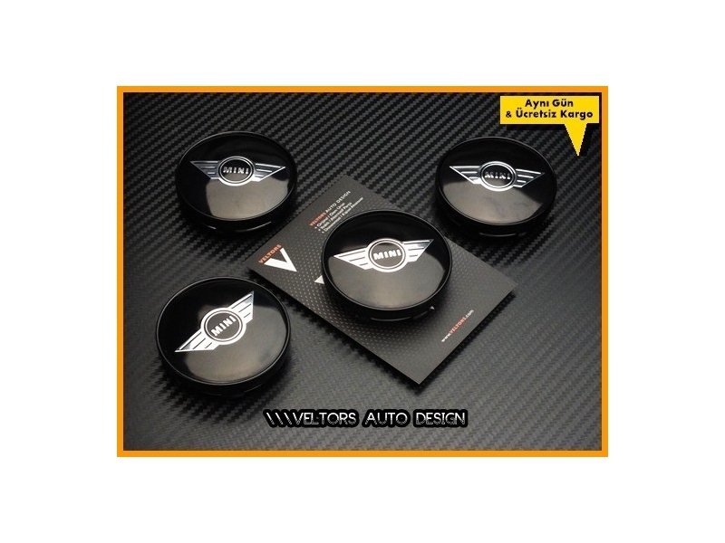 Mini Wings Logo Amblem Jant Göbeği Göbek Kapak Seti