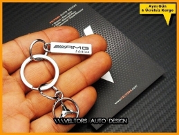 Mercedes Logo Amblem Özel Krom AMG Edition Anahtarlık