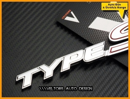 Honda Type S Yazı Logo Amblem